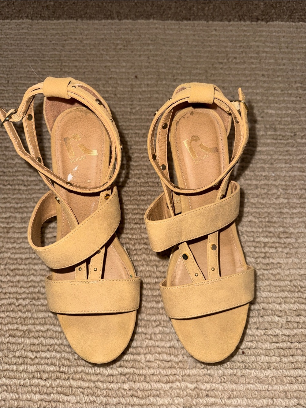 Report Suede Ankle-Strap Sandals in Tan